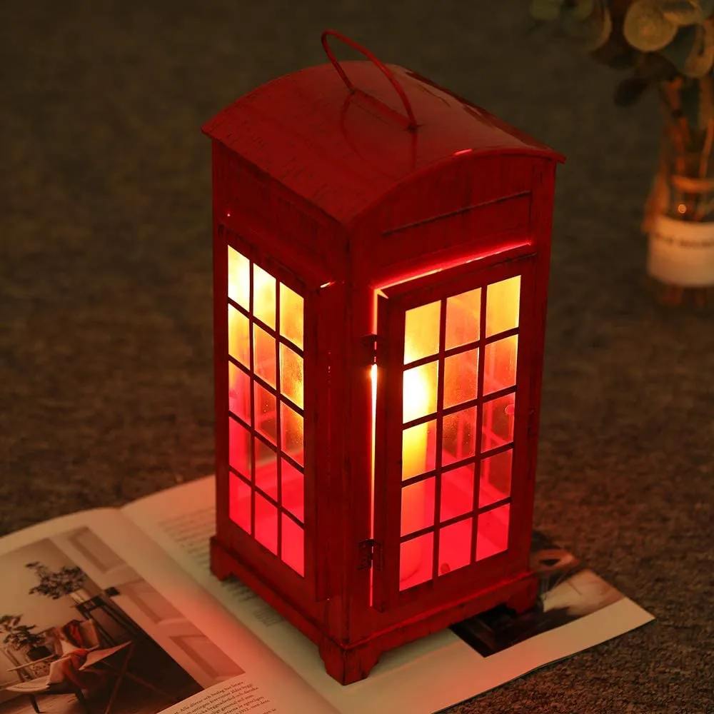 12''High Decorative CandleTelephone Booth Lantern