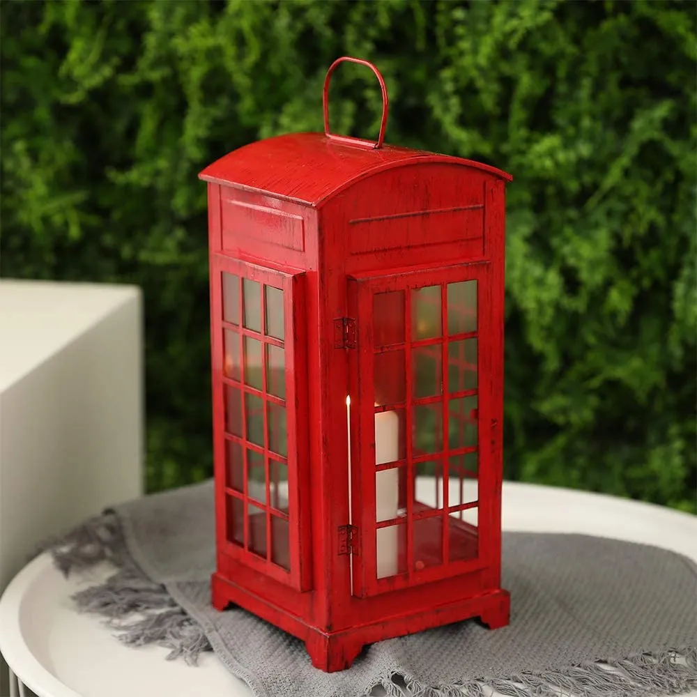 12''High Decorative CandleTelephone Booth Lantern