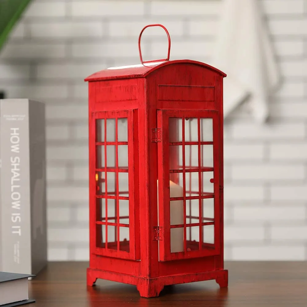 12''High Decorative CandleTelephone Booth Lantern