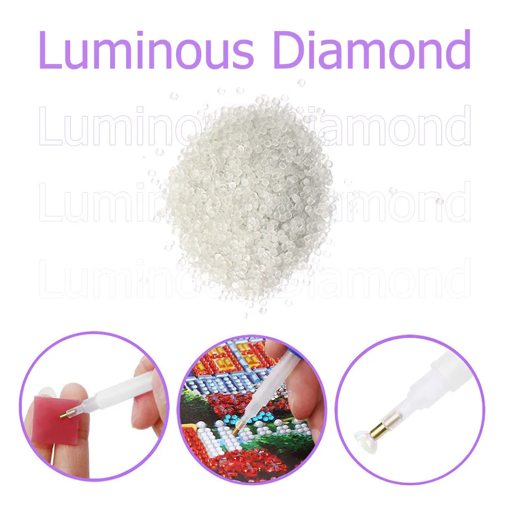 15g/Bag DIY Luminous Round Rhinestones Kit for Diamond Painting Accessories