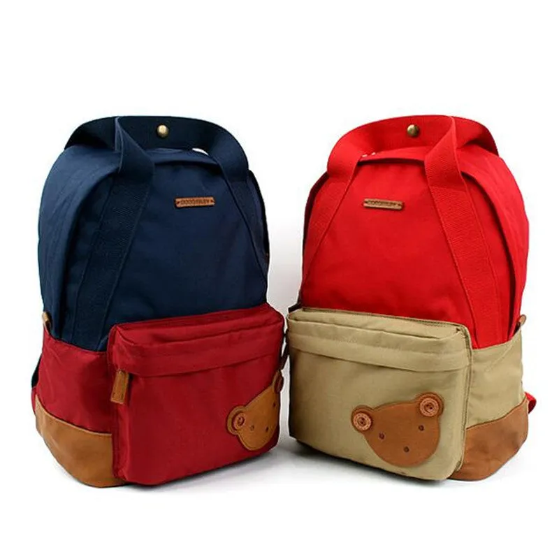 39cm Sturdy Canvas Kids Backpack - Free Shipping to N.A.