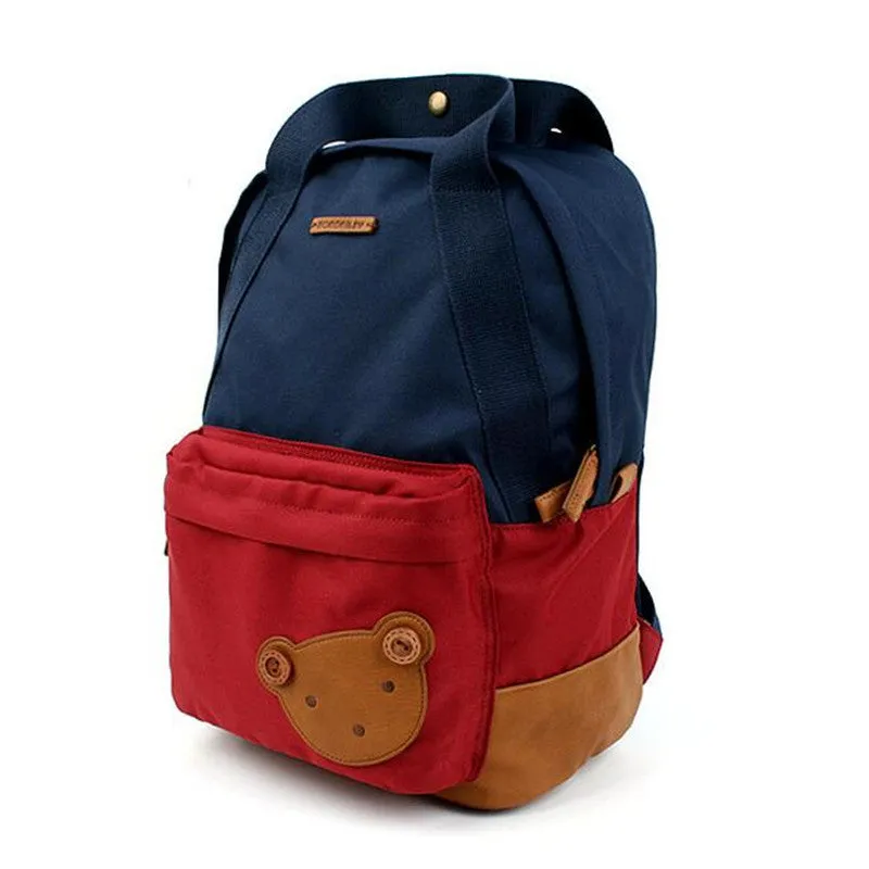 39cm Sturdy Canvas Kids Backpack - Free Shipping to N.A.