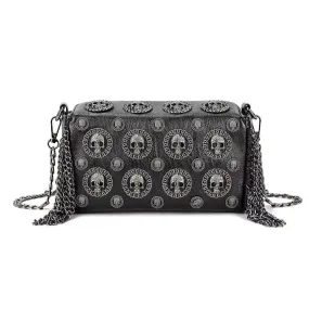 3D Skull Bag Studded Chain Shoulder Bag