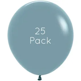 45cm Pastel Dusk Blue Giant Balloons - 25 Pkt