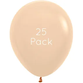 45cm Pastel Matte Malibu Peach Giant Balloons - 25 Pkt