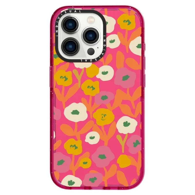 Acrylic Style Yellow, Pink and White Floral Phone Case_iPhone Ultra-Impact Case [1535155]