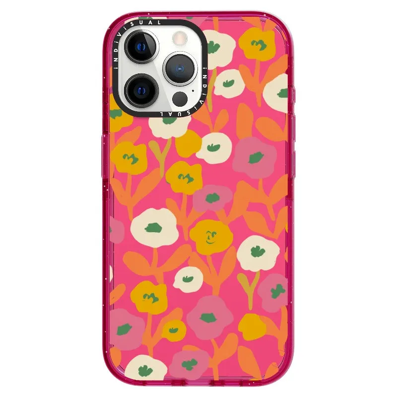 Acrylic Style Yellow, Pink and White Floral Phone Case_iPhone Ultra-Impact Case [1535155]