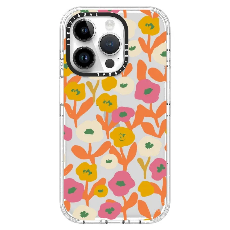 Acrylic Style Yellow, Pink and White Floral Phone Case_iPhone Ultra-Impact Case [1535155]