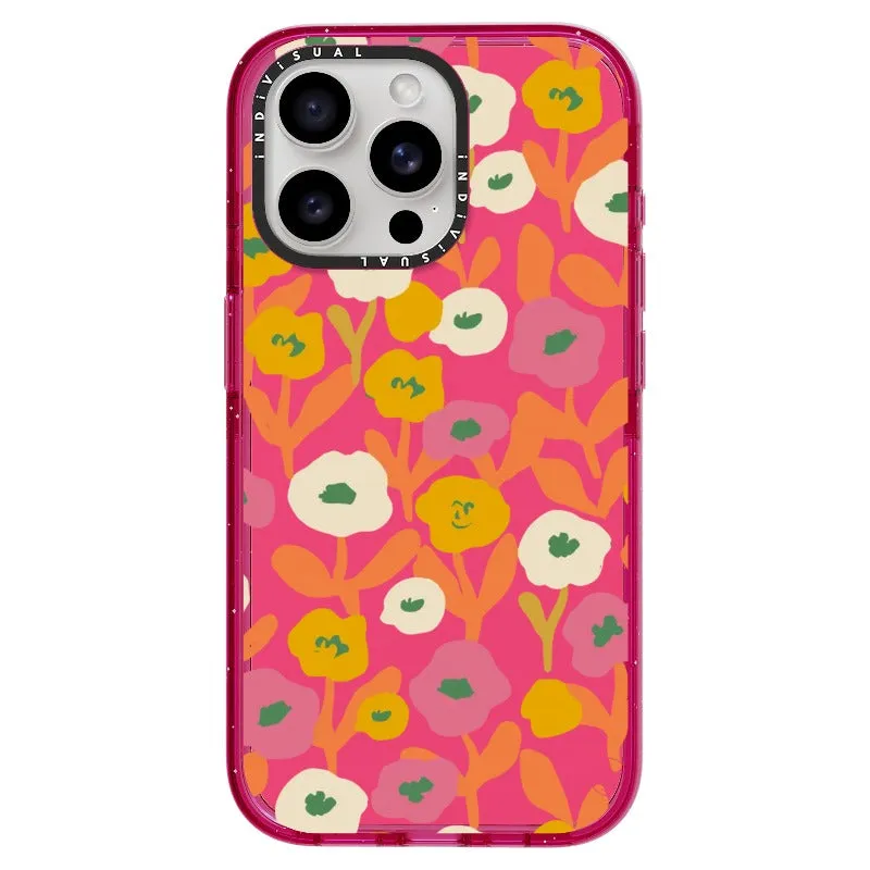 Acrylic Style Yellow, Pink and White Floral Phone Case_iPhone Ultra-Impact Case [1535155]