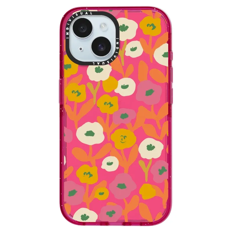 Acrylic Style Yellow, Pink and White Floral Phone Case_iPhone Ultra-Impact Case [1535155]