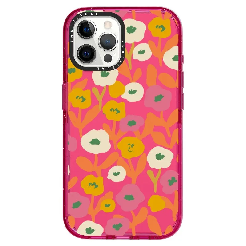 Acrylic Style Yellow, Pink and White Floral Phone Case_iPhone Ultra-Impact Case [1535155]