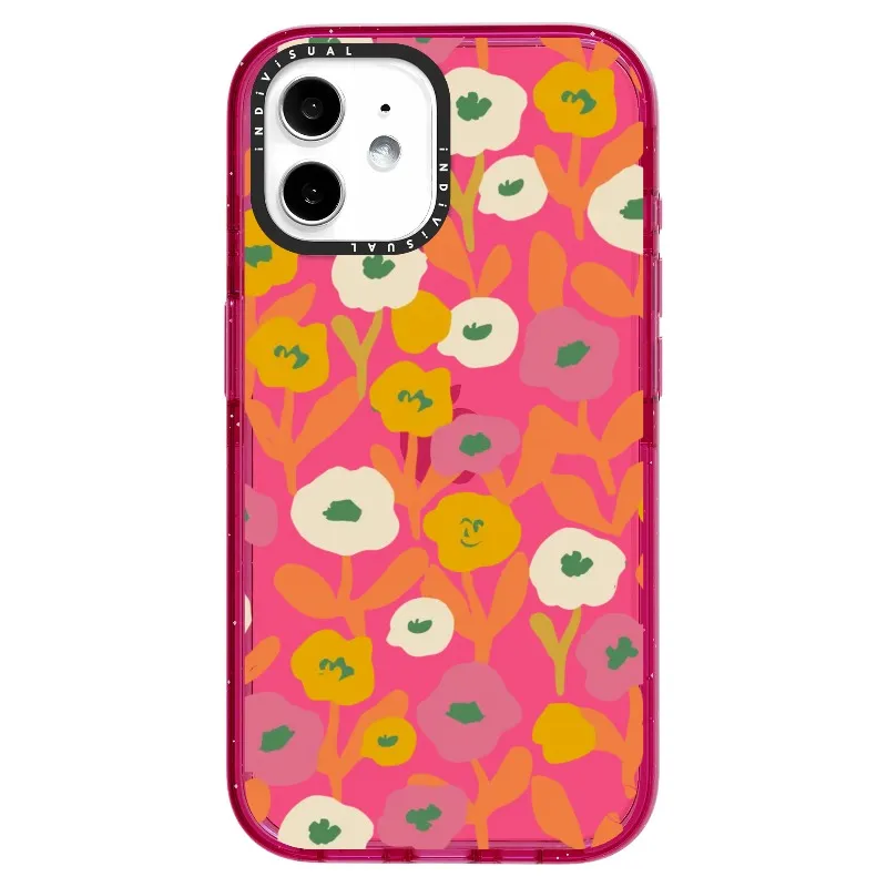 Acrylic Style Yellow, Pink and White Floral Phone Case_iPhone Ultra-Impact Case [1535155]