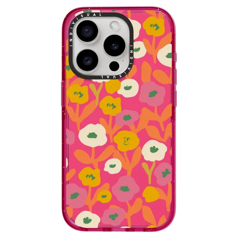 Acrylic Style Yellow, Pink and White Floral Phone Case_iPhone Ultra-Impact Case [1535155]