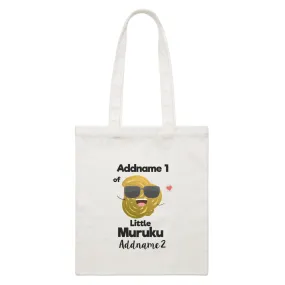 Addname 1 of Little Muruku Addname 2 White Canvas Bag