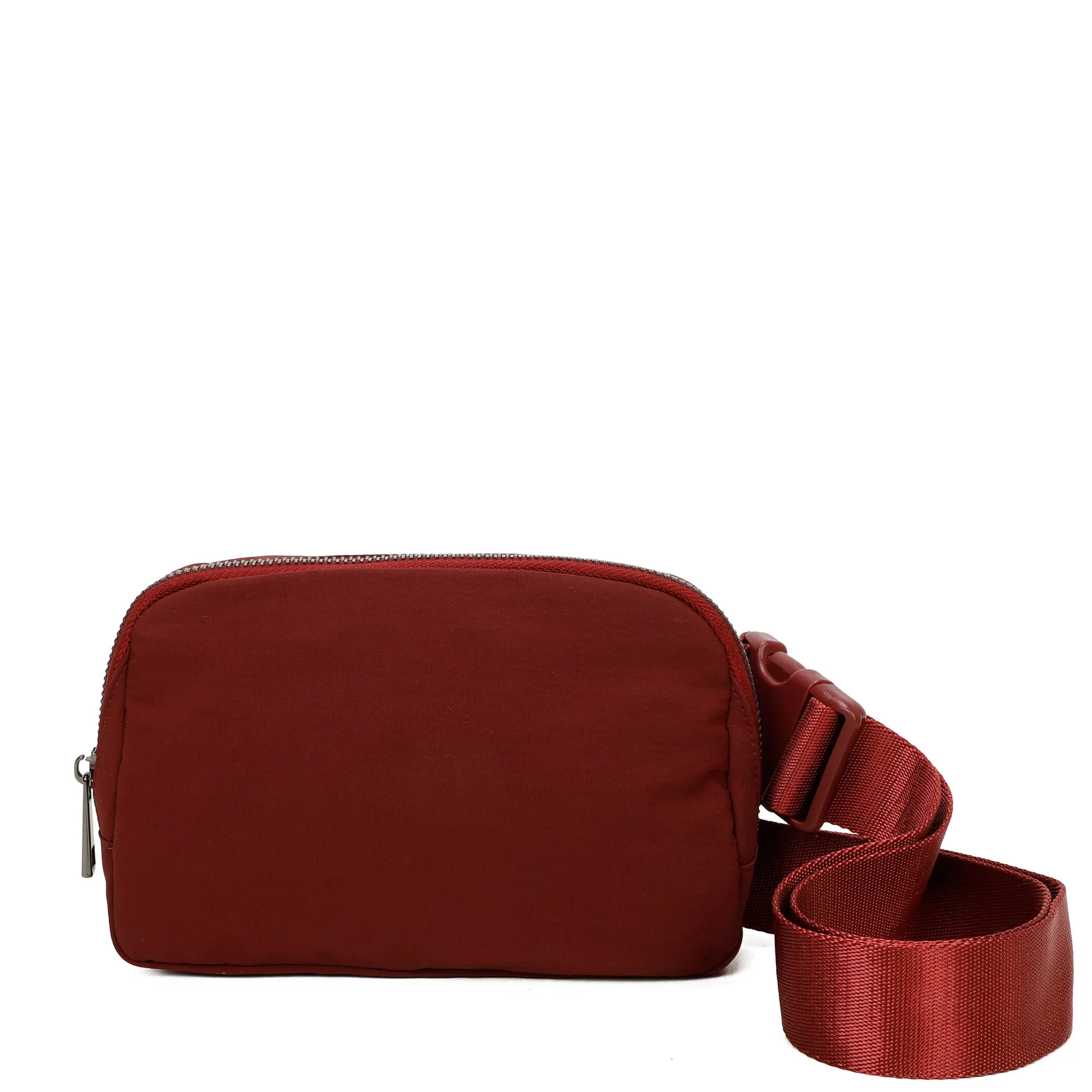 Adelaide's Water Repellent Nylon Belt Fanny Bag - Wine