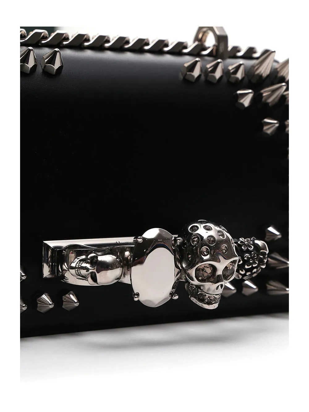 Alexander McQueen Skull Detail Studded Crossbody Bag