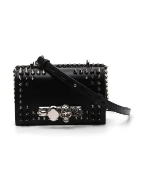 Alexander McQueen Skull Detail Studded Crossbody Bag