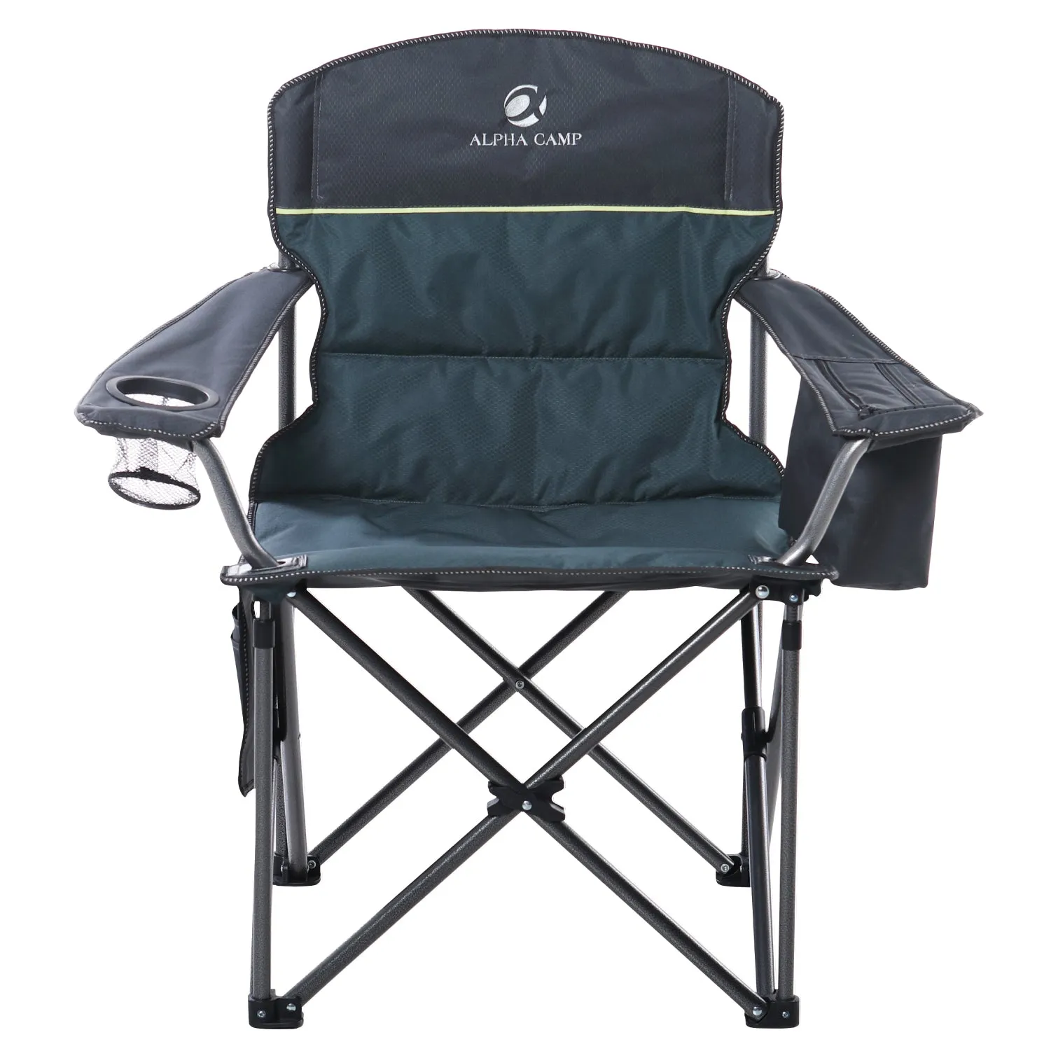 ALPHA CAMP Oversized Heavy Duty Camping Picnic Chairs Padded Arm Chair