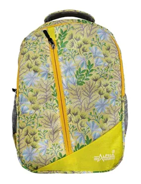 Alpha Nemesis Casual School Backpack/College Bag For Kids Made With Waterproof polyester 30 Ltrs Yellow School Backpack