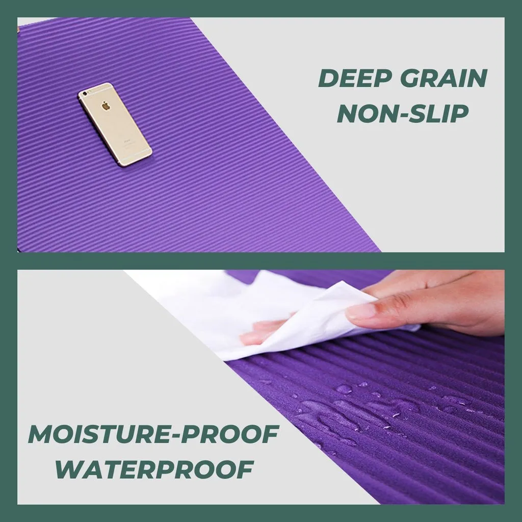 Anti-slip NBR Yoga Mat 1.5CM Green with Strap – Verpeak