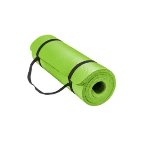 Anti-slip NBR Yoga Mat 1.5CM Green with Strap – Verpeak