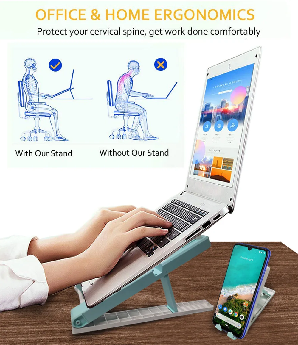 Archgon 2 In 1 Portable Multifunctional Stand Notebook Holder Adjustable Height Tablet / Phone / Laptop Mount (NK-9002)