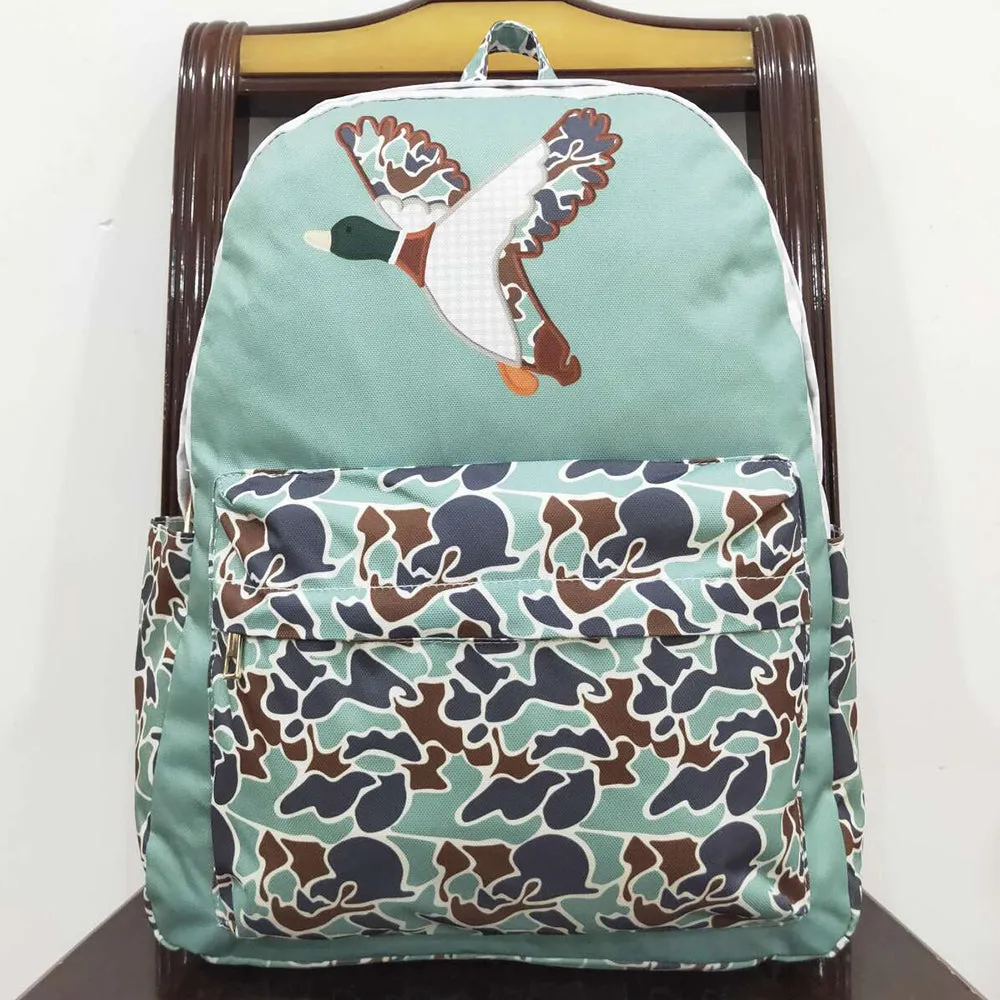 Baby Kids Boys Backpacks Camo Ducks Backpack Zip Back Bags BA0259