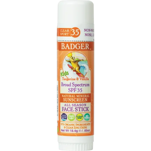 Badger SPF 35 Kids Mineral Sunscreen Face Stick