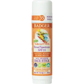 Badger SPF 35 Kids Mineral Sunscreen Face Stick