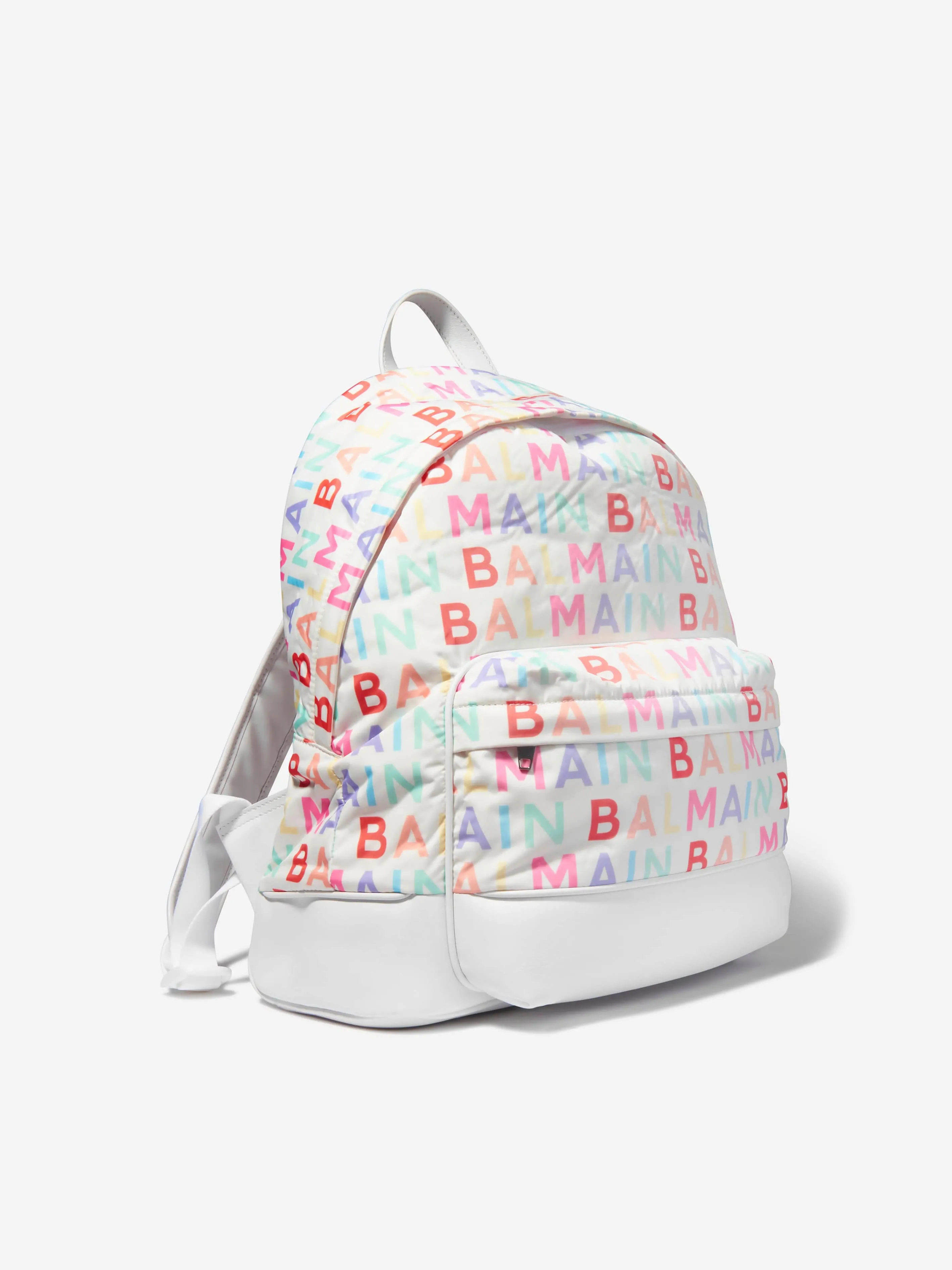 Balmain Kids Logo Print Backpack in Multicolour