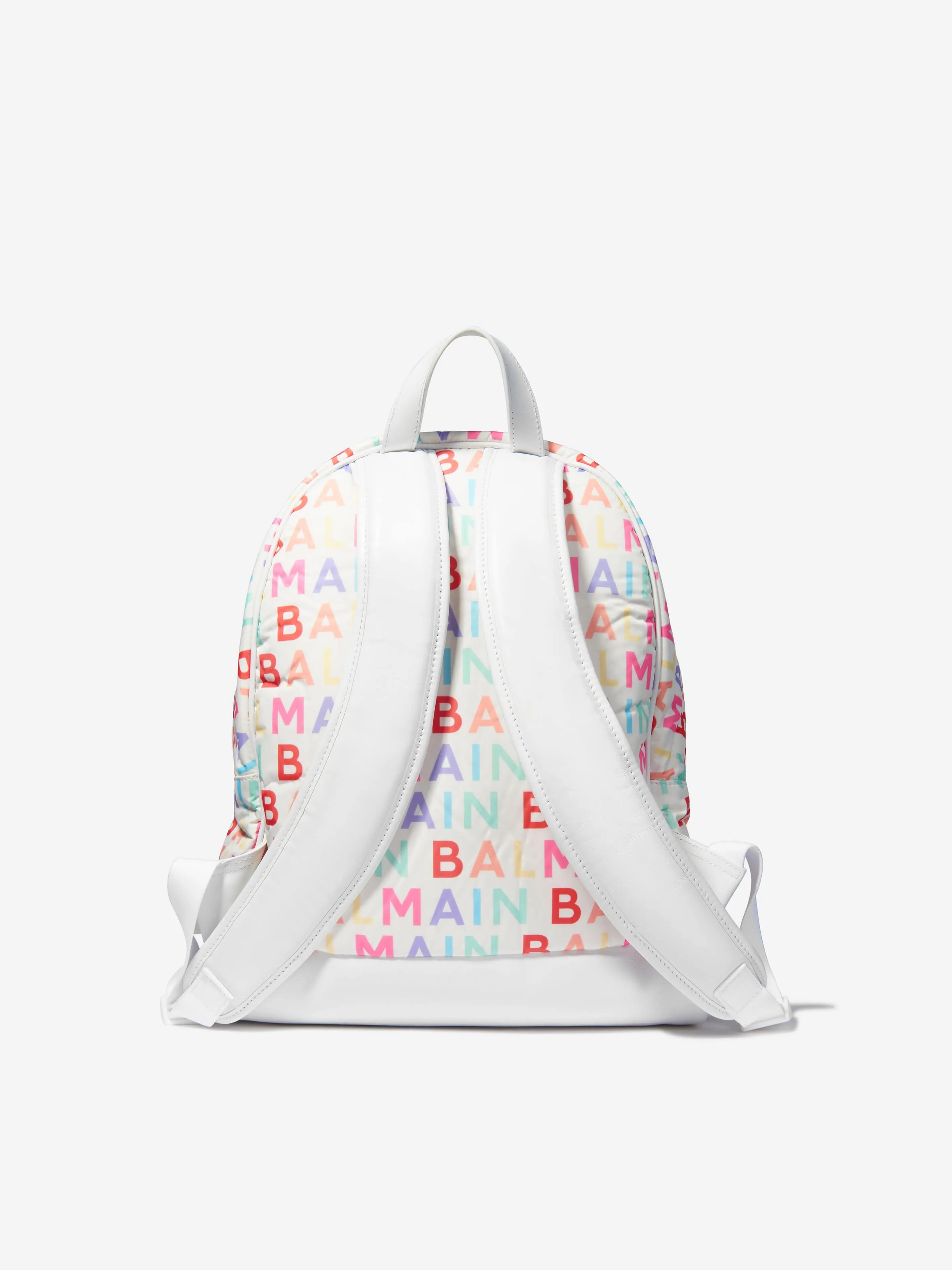 Balmain Kids Logo Print Backpack in Multicolour