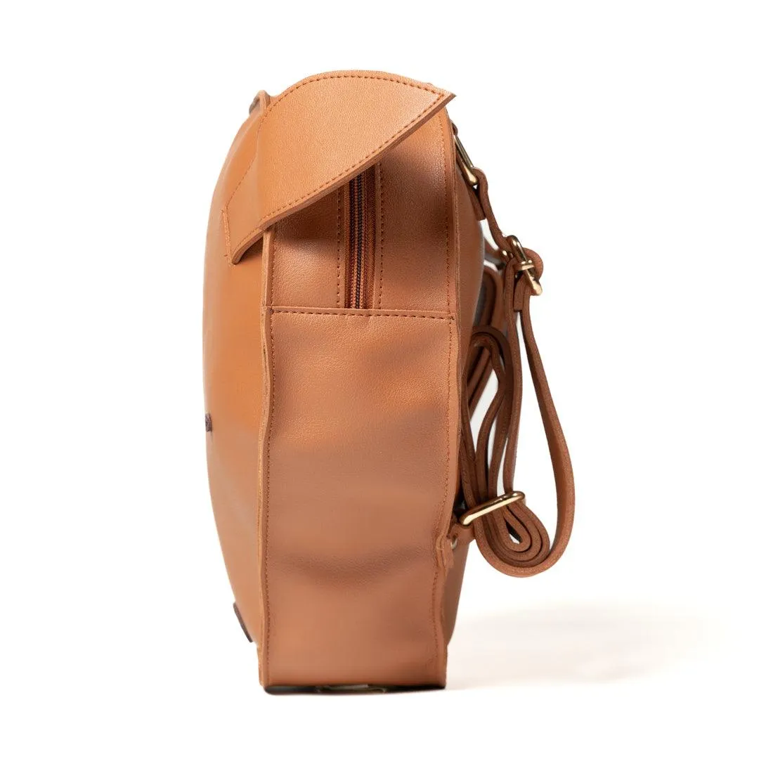 Bambi Deer Backpack for Kids | Vegan Leather | Tan Color | Velvet Lining