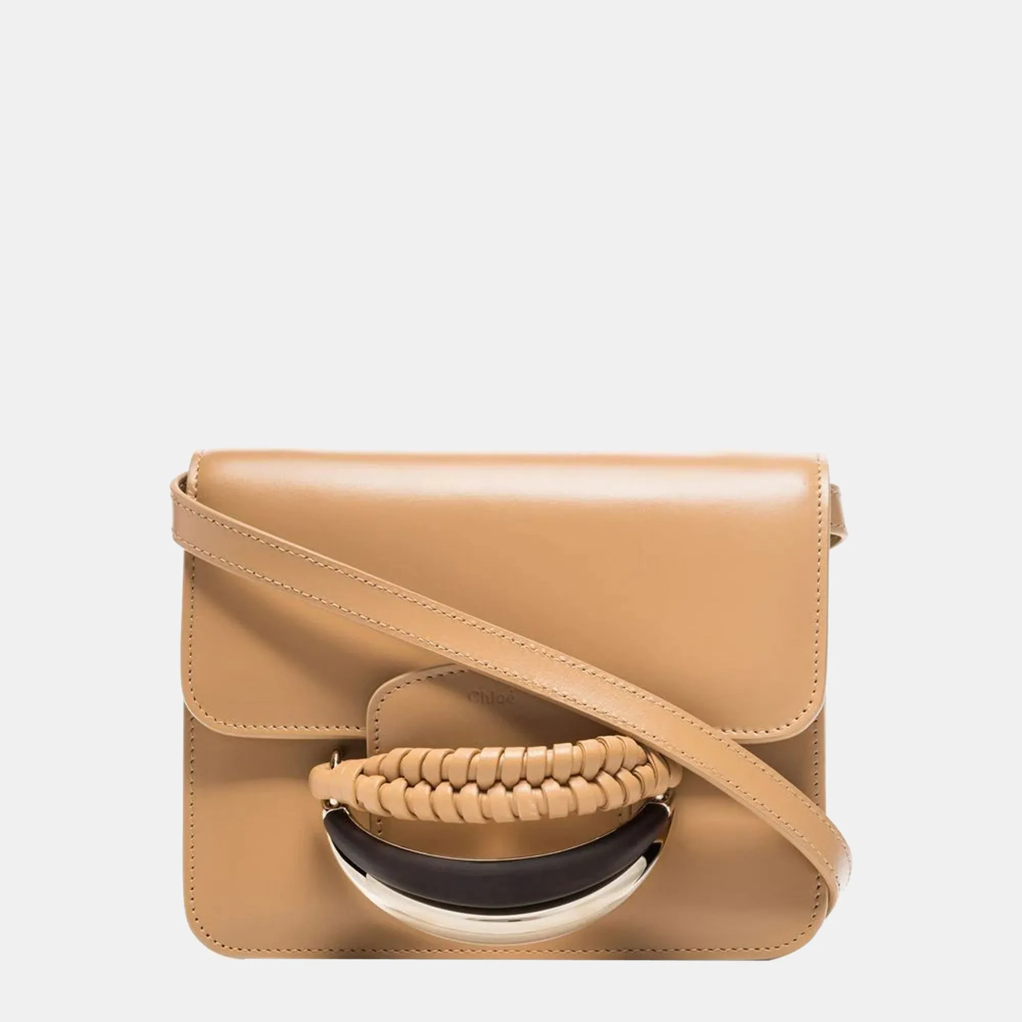 Beige - Leather - Crossbody bag