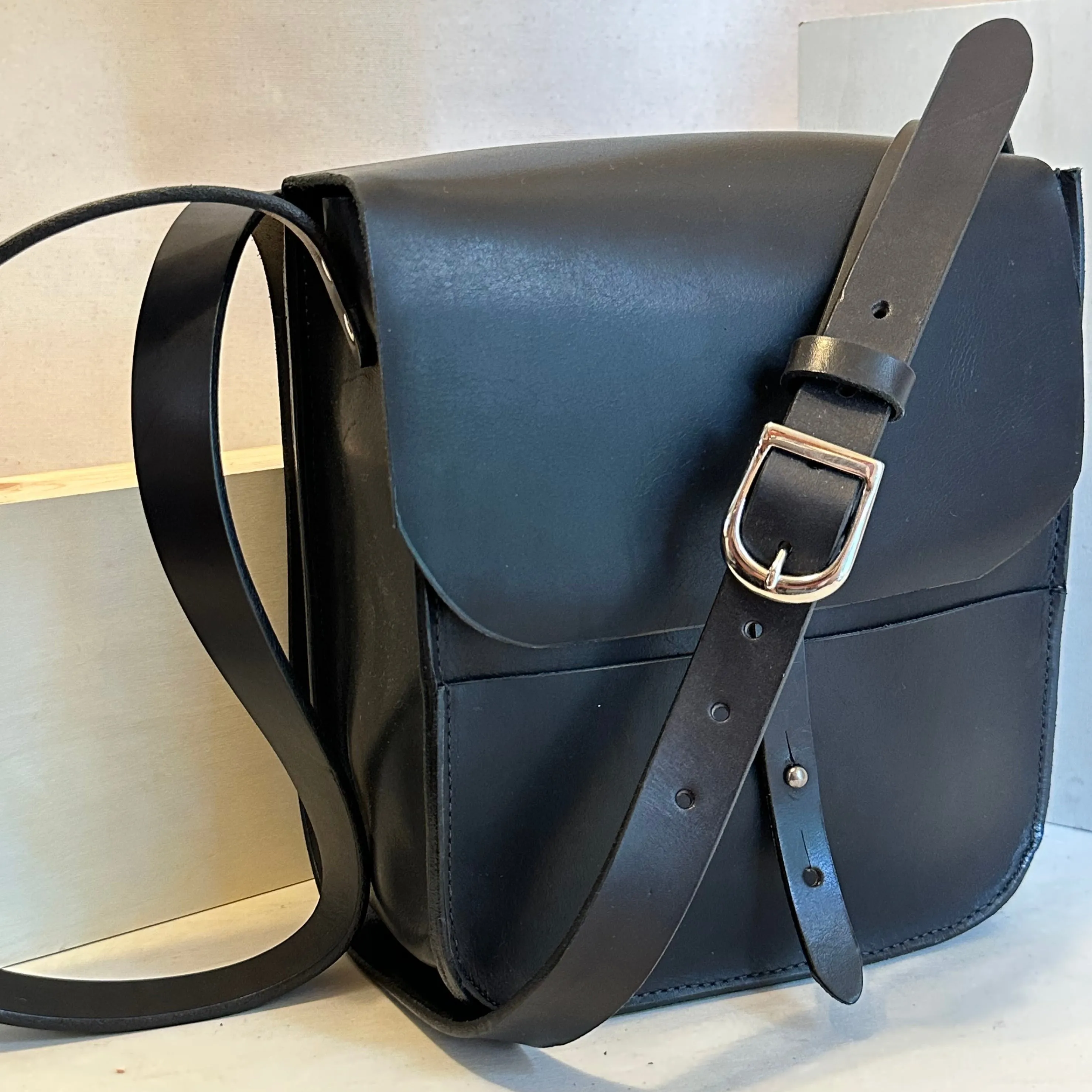 Black Forager Small Cross Body Leather Bag