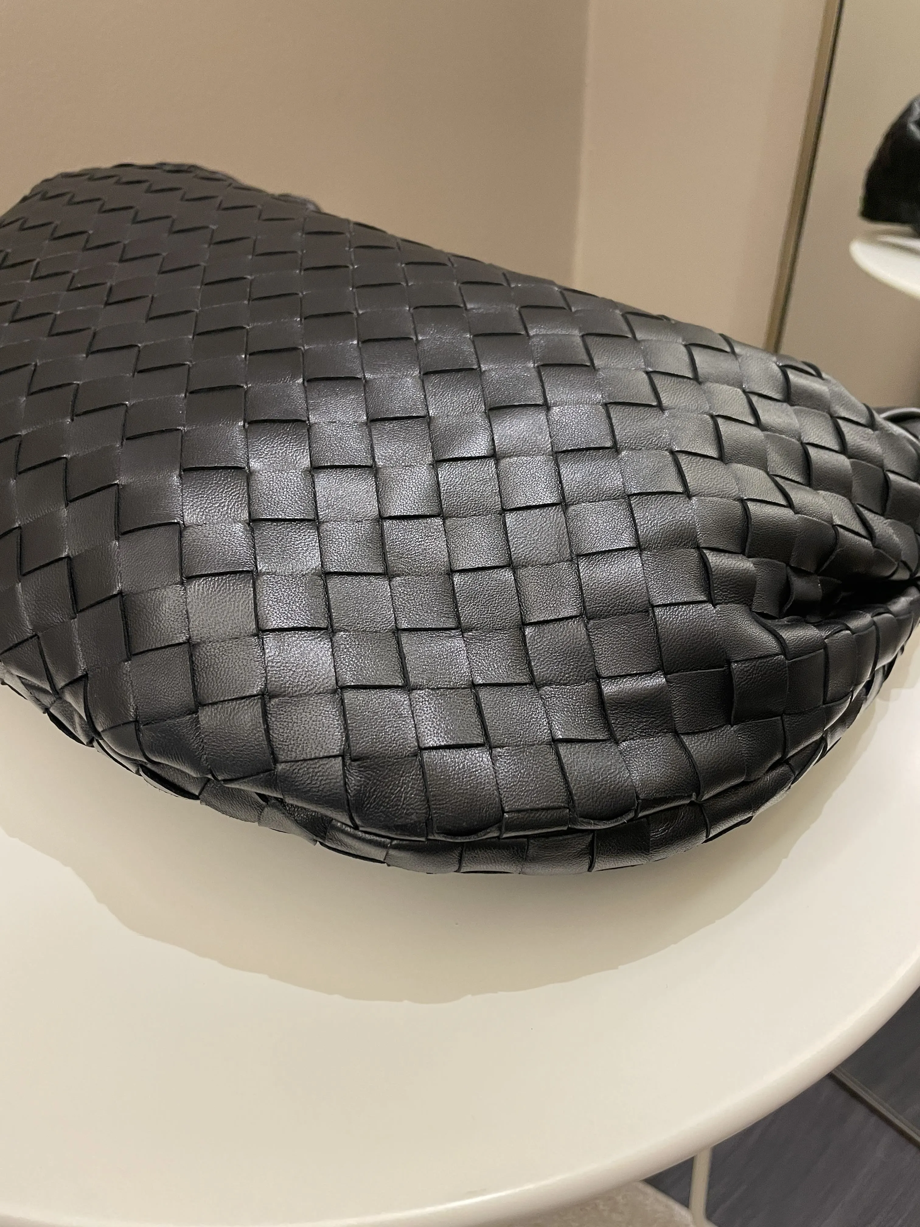 Bottega Veneta Jodie Shoulder Bag Black Leather