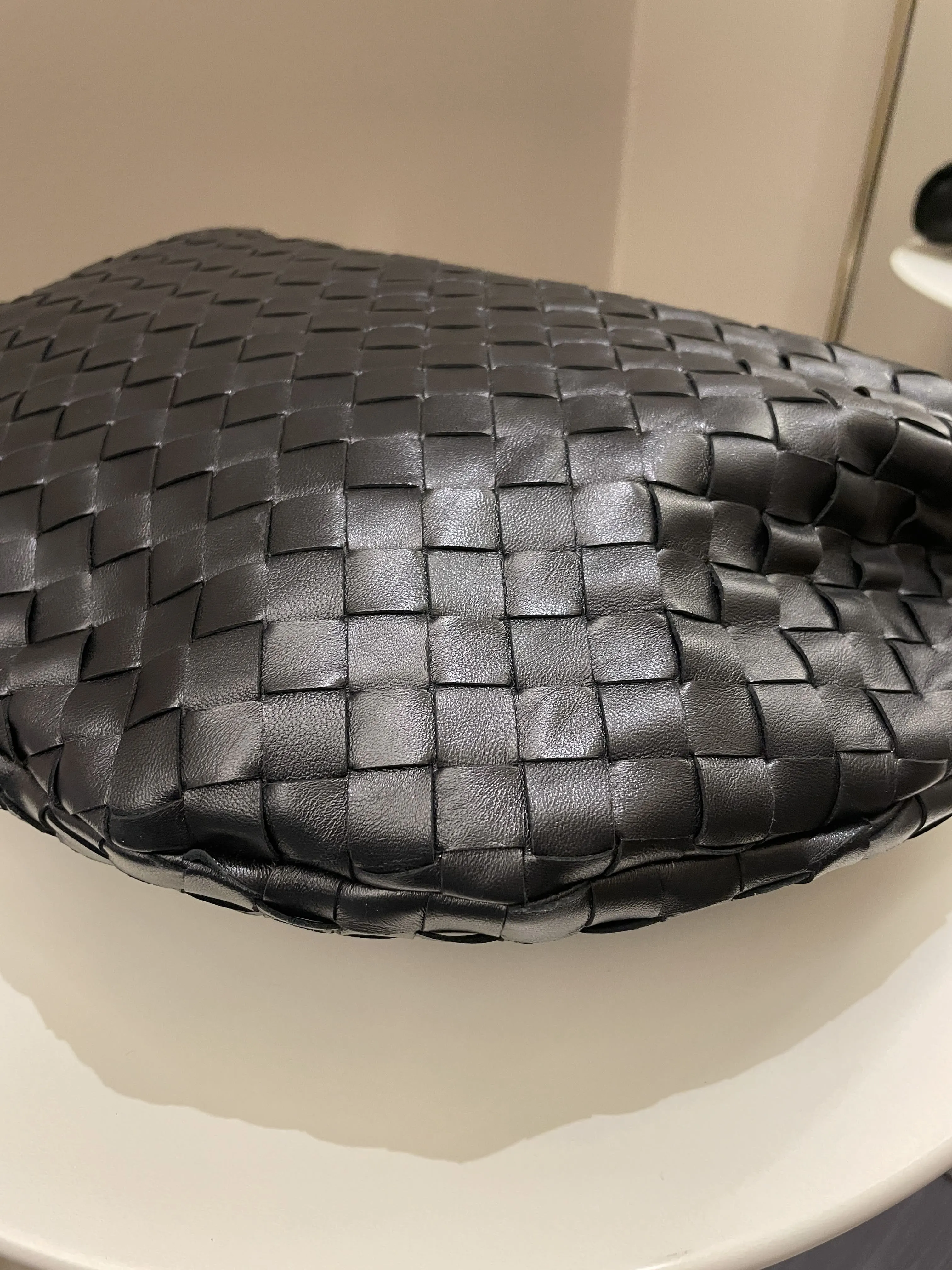 Bottega Veneta Jodie Shoulder Bag Black Leather