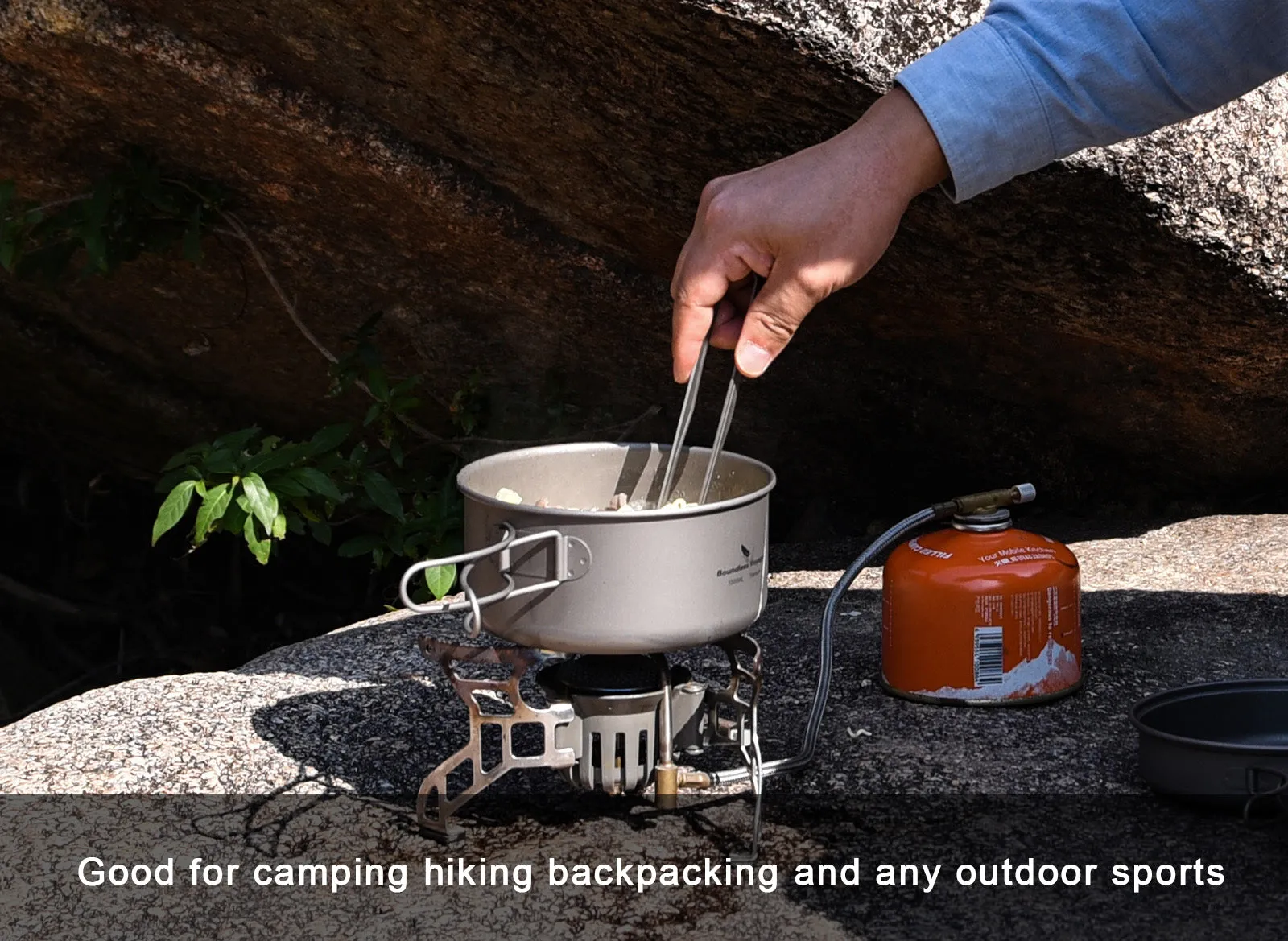 Boundless Voyage Outdoor Titanium Pot Pan Set 500ml 1000ml with Lid Folding Handle Camping Hiking Picnic Ultralight Cookware