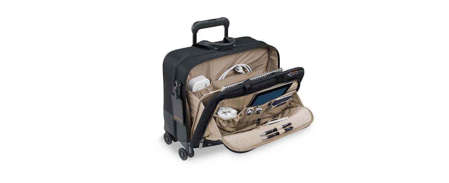 Briggs & Riley @WORK Collection Softside Large Spinner Zippered Briefcase- KR430SP