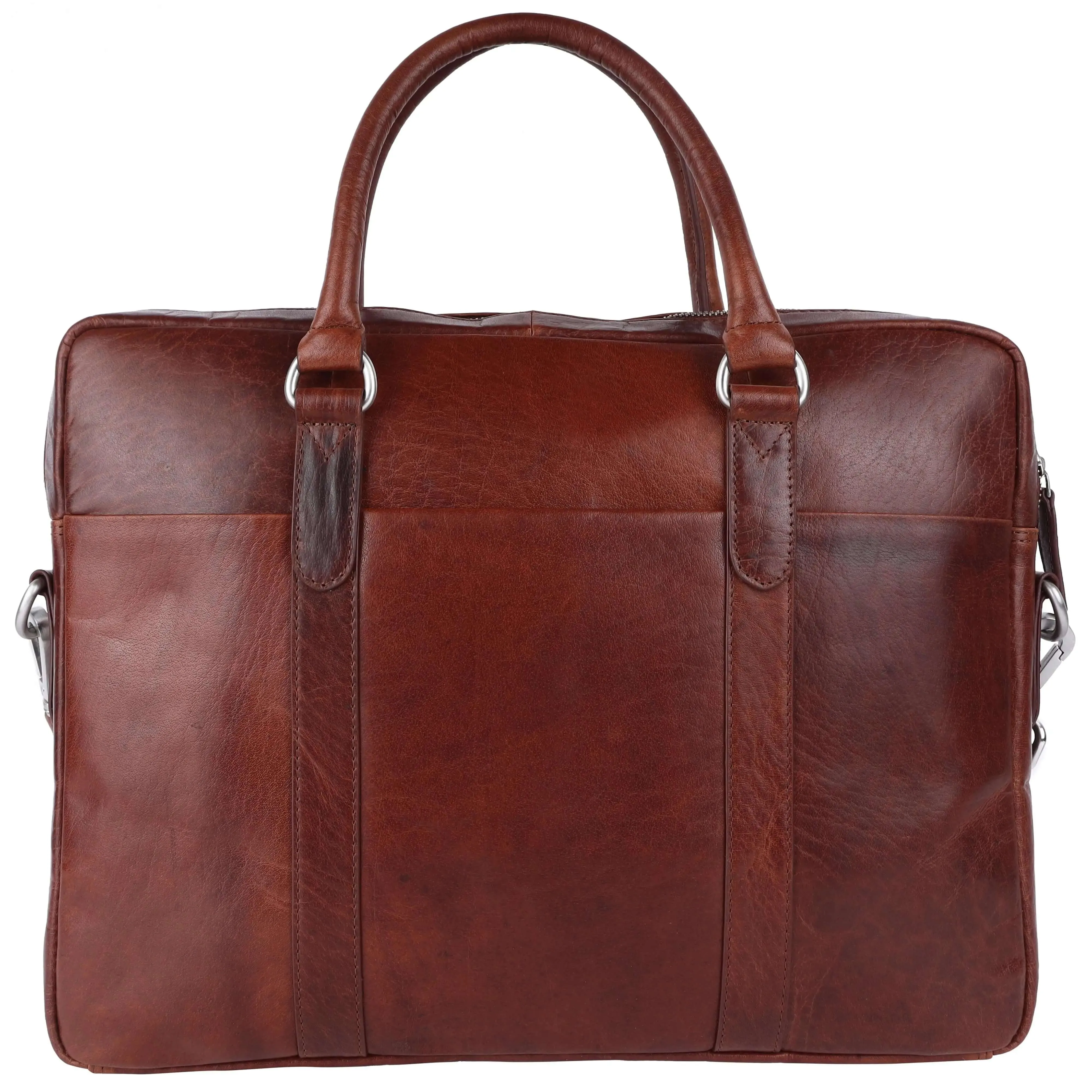 Brown Leather Portfolio Bag: 31x38x5.5 cm Dimensions