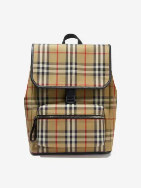 Burberry Kids Dewey Check Print Backpack (H:32cm)