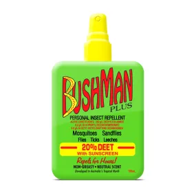 Bushman Plus Aerosal 100G 20% Deet Pump Spray With Sunscreen