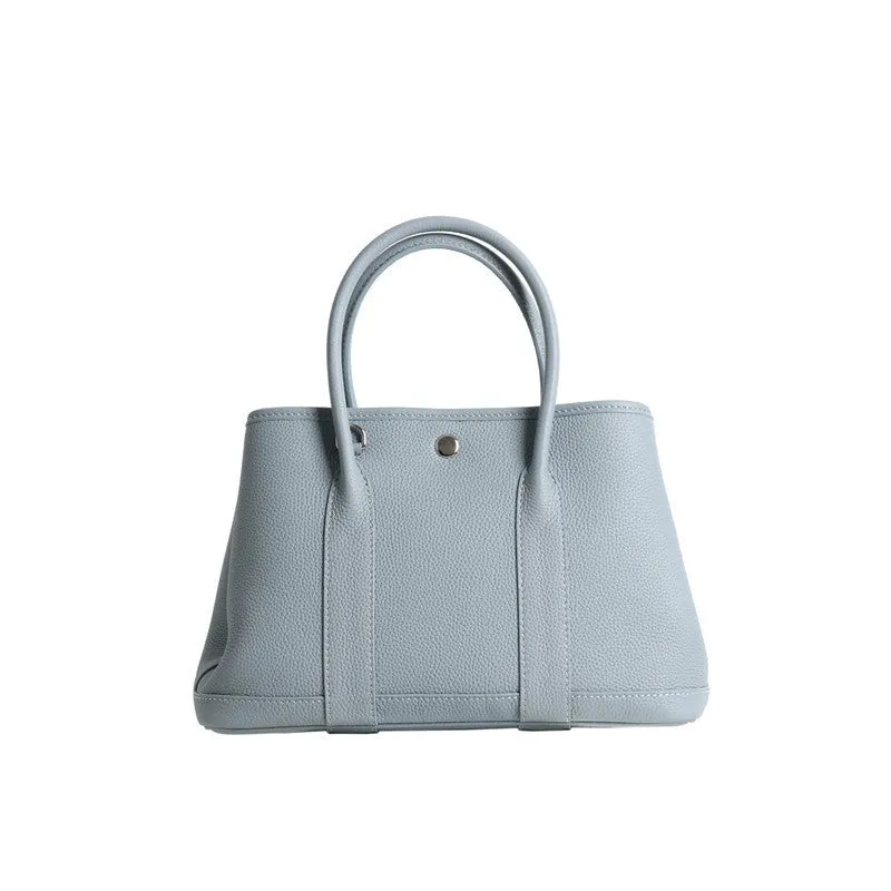 Calfskin Leather Top Handle Tote Bag