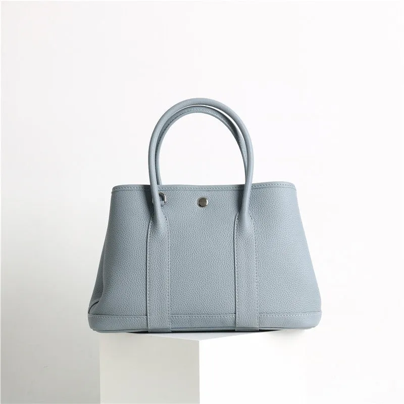 Calfskin Leather Top Handle Tote Bag