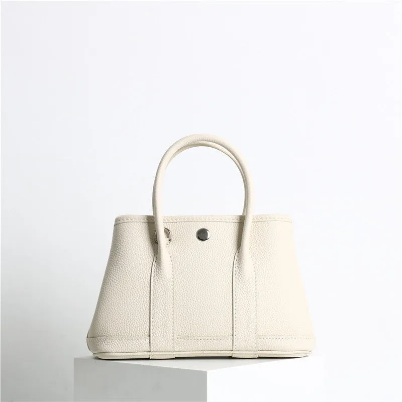 Calfskin Leather Top Handle Tote Bag