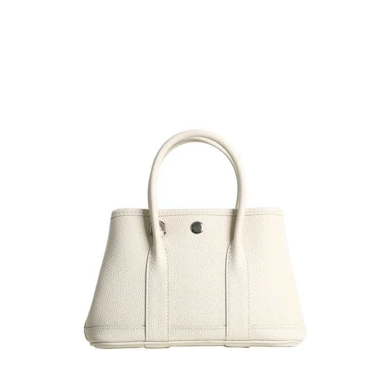 Calfskin Leather Top Handle Tote Bag