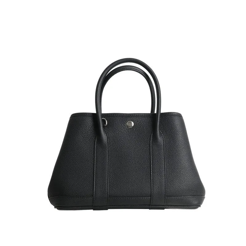 Calfskin Leather Top Handle Tote Bag