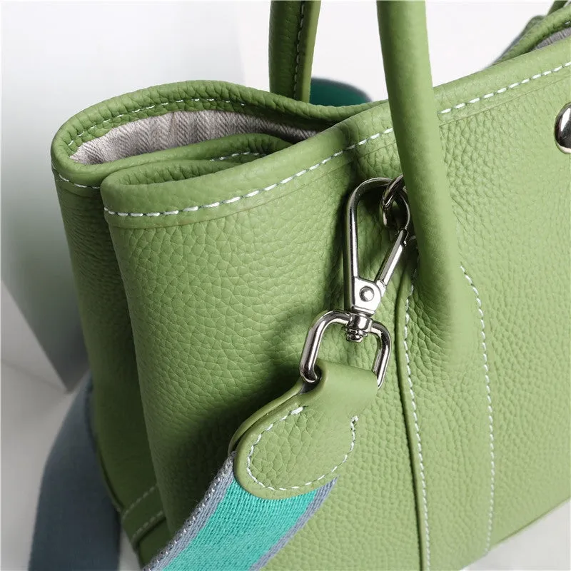 Calfskin Leather Top Handle Tote Bag