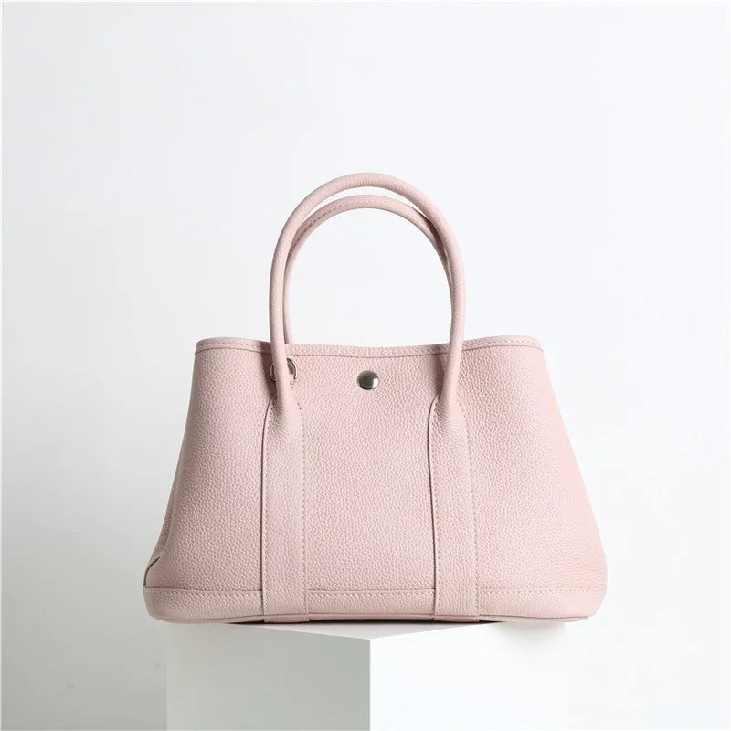 Calfskin Leather Top Handle Tote Bag