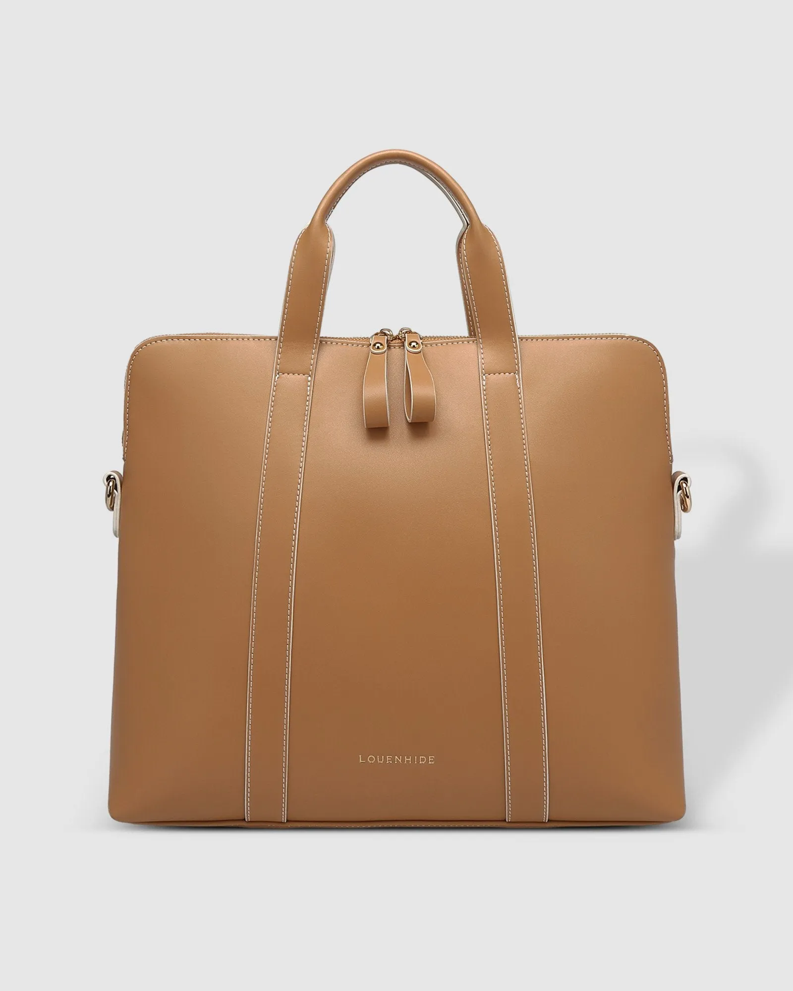 Camel Contrast Trim Laptop Bag