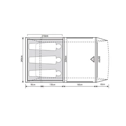 Camp Star 350 3 Man Air Tent